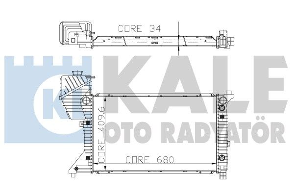 KALE OTO RADYATÖR Radiators, Motora dzesēšanas sistēma 330200